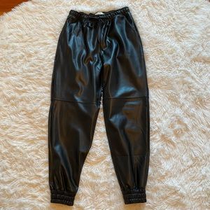 Abercrombie leather joggers
